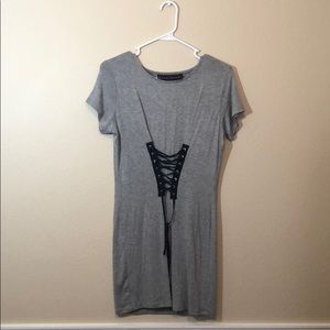 Cute tie-up mini dress